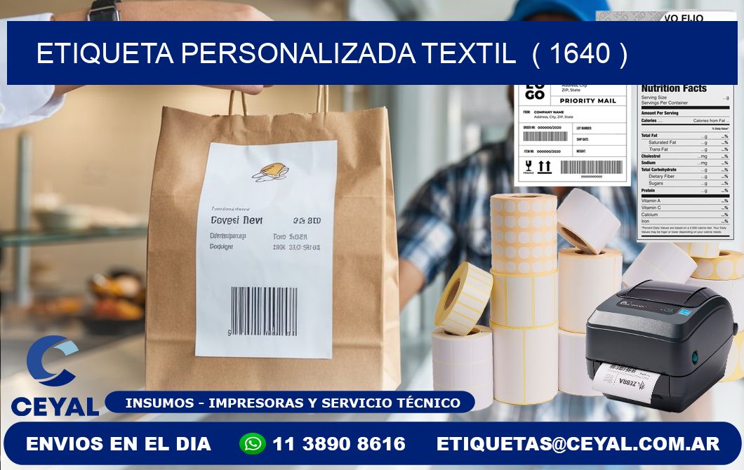 ETIQUETA PERSONALIZADA TEXTIL  ( 1640 )