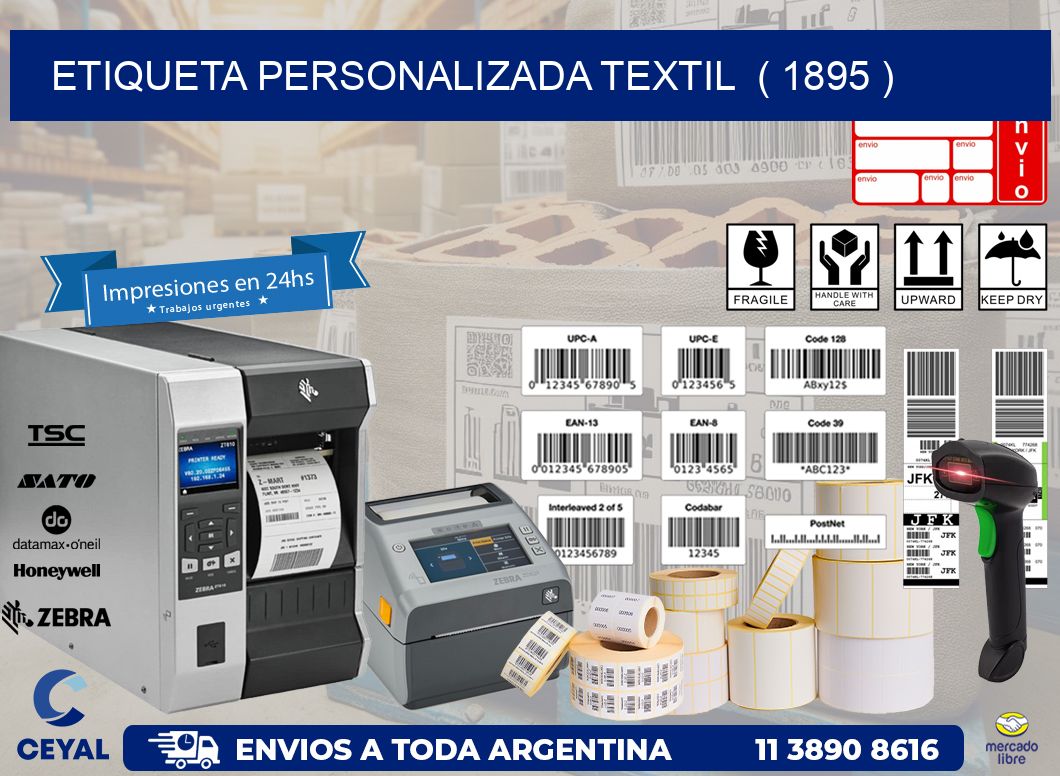 ETIQUETA PERSONALIZADA TEXTIL  ( 1895 )