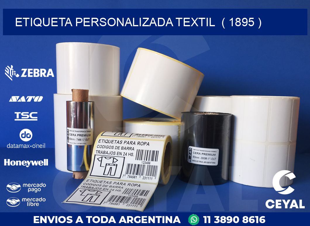 ETIQUETA PERSONALIZADA TEXTIL  ( 1895 )