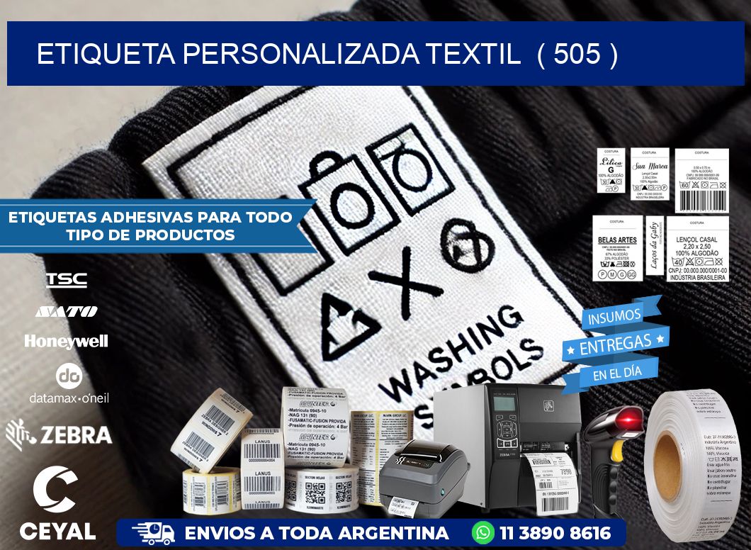 ETIQUETA PERSONALIZADA TEXTIL  ( 505 )