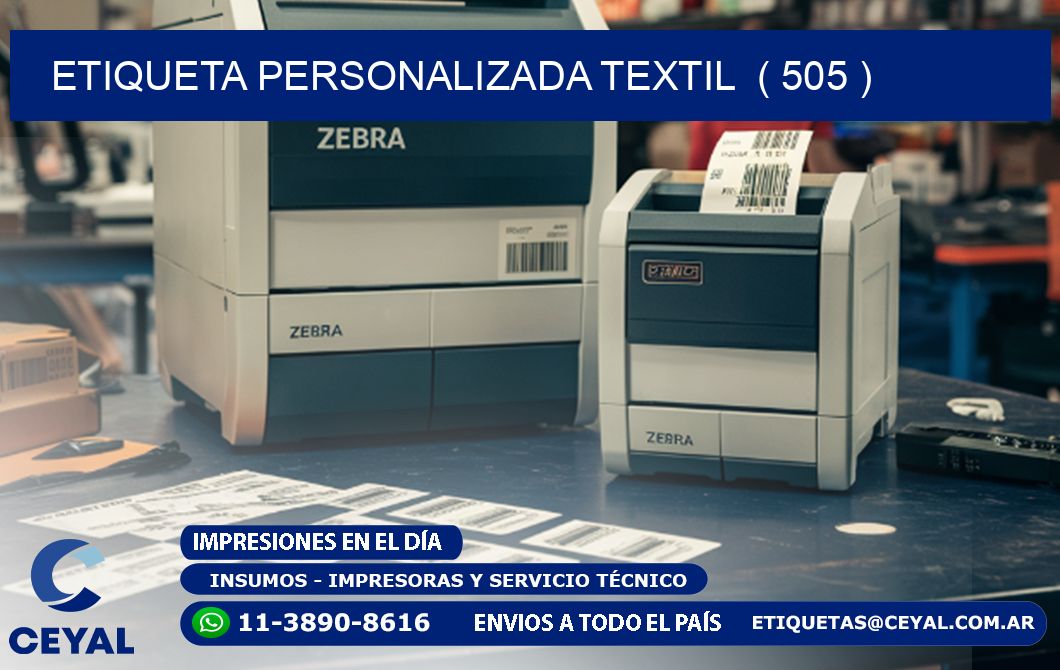 ETIQUETA PERSONALIZADA TEXTIL  ( 505 )