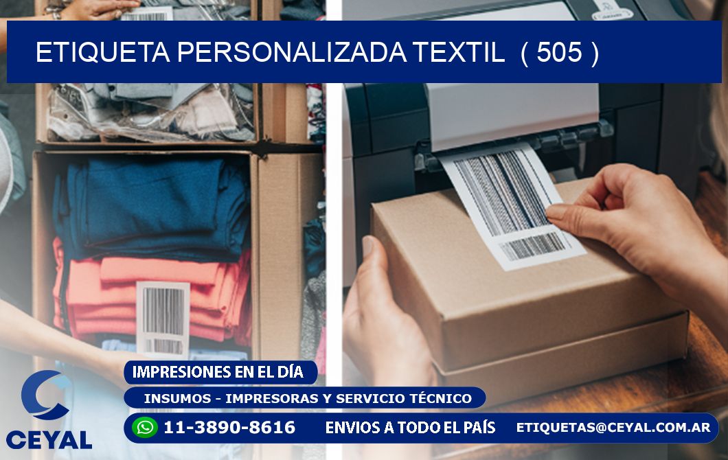 ETIQUETA PERSONALIZADA TEXTIL  ( 505 )