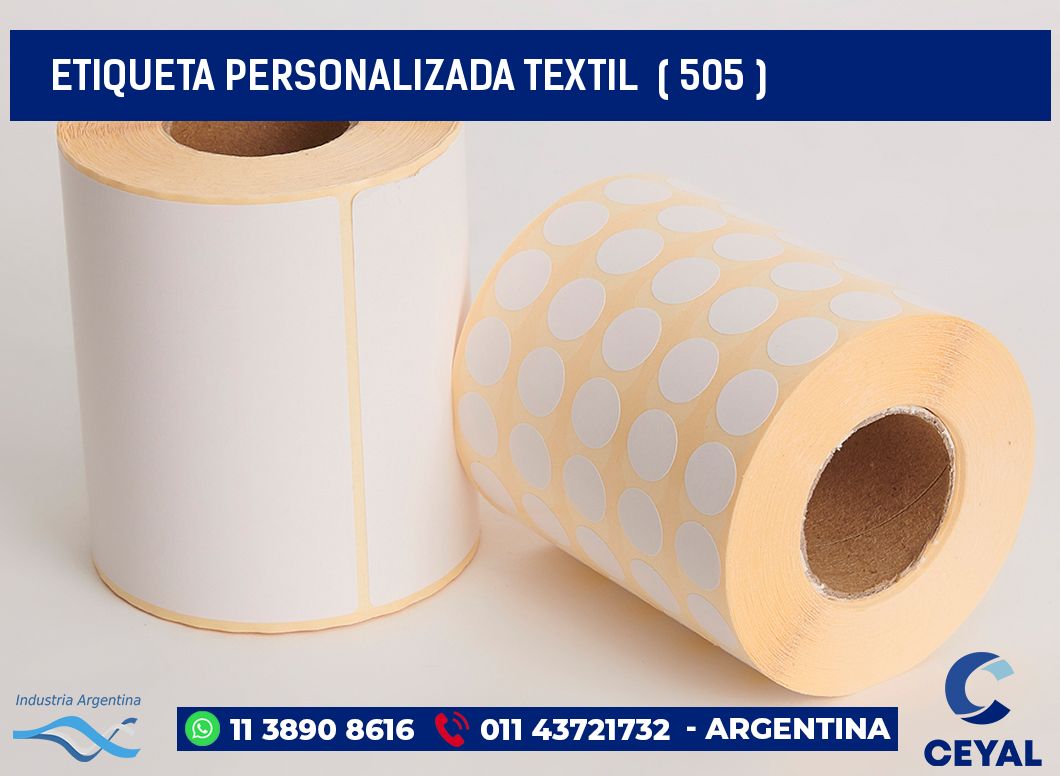 ETIQUETA PERSONALIZADA TEXTIL  ( 505 )