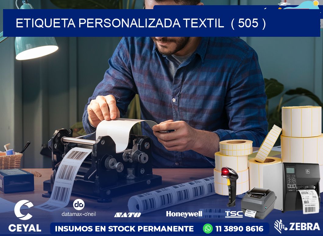 ETIQUETA PERSONALIZADA TEXTIL  ( 505 )