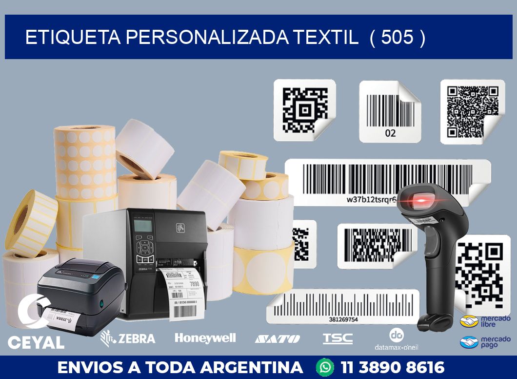 ETIQUETA PERSONALIZADA TEXTIL  ( 505 )