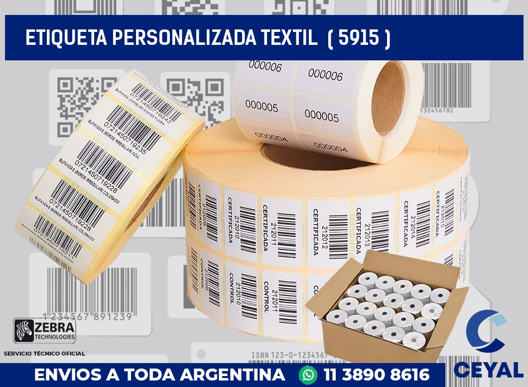 ETIQUETA PERSONALIZADA TEXTIL  ( 5915 )