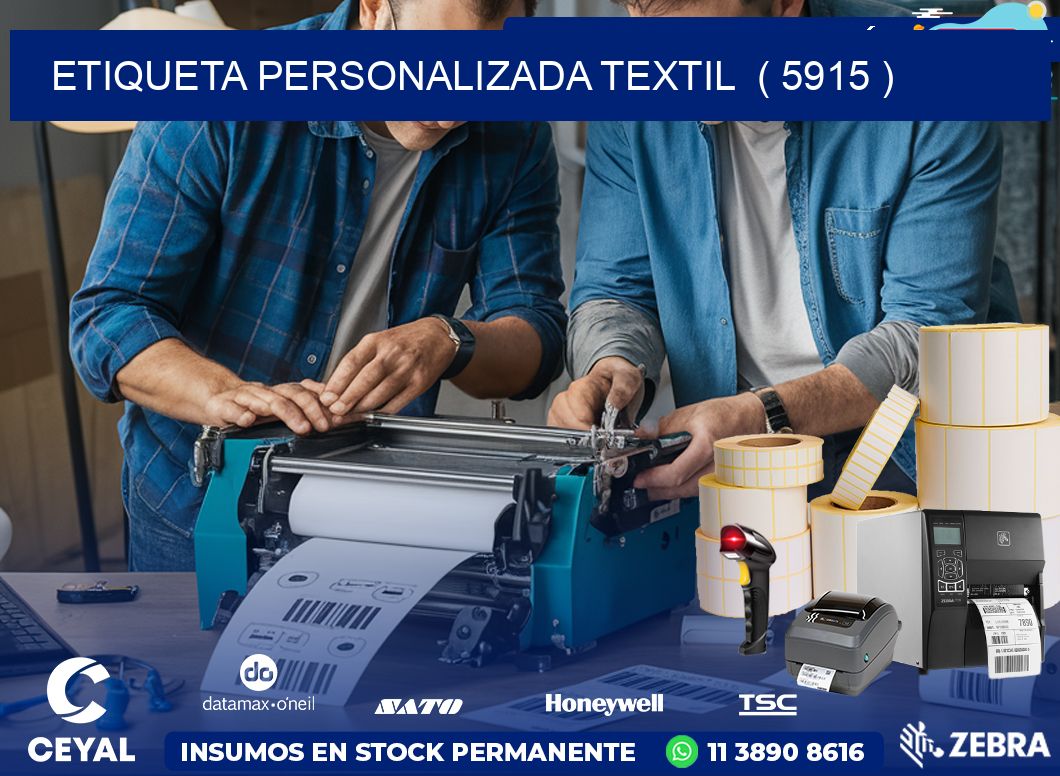 ETIQUETA PERSONALIZADA TEXTIL  ( 5915 )