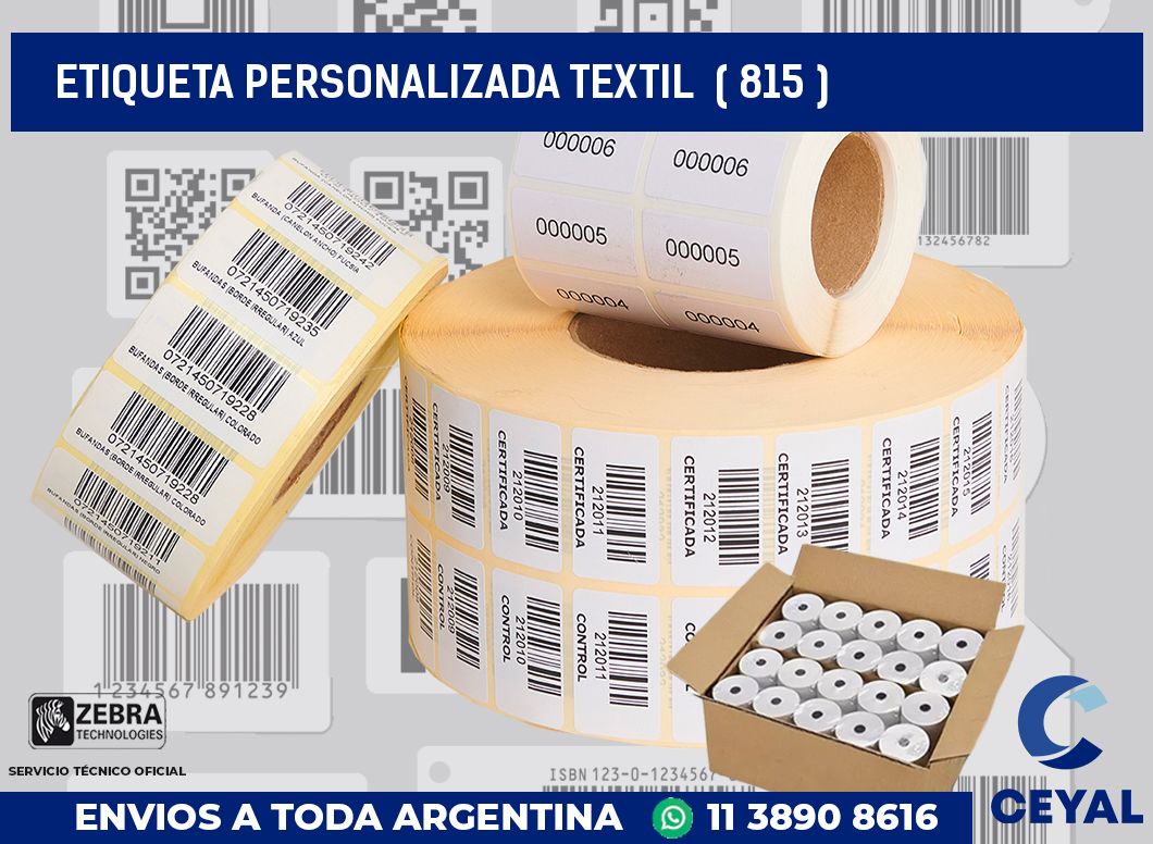 ETIQUETA PERSONALIZADA TEXTIL  ( 815 )