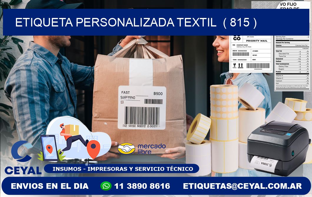 ETIQUETA PERSONALIZADA TEXTIL  ( 815 )