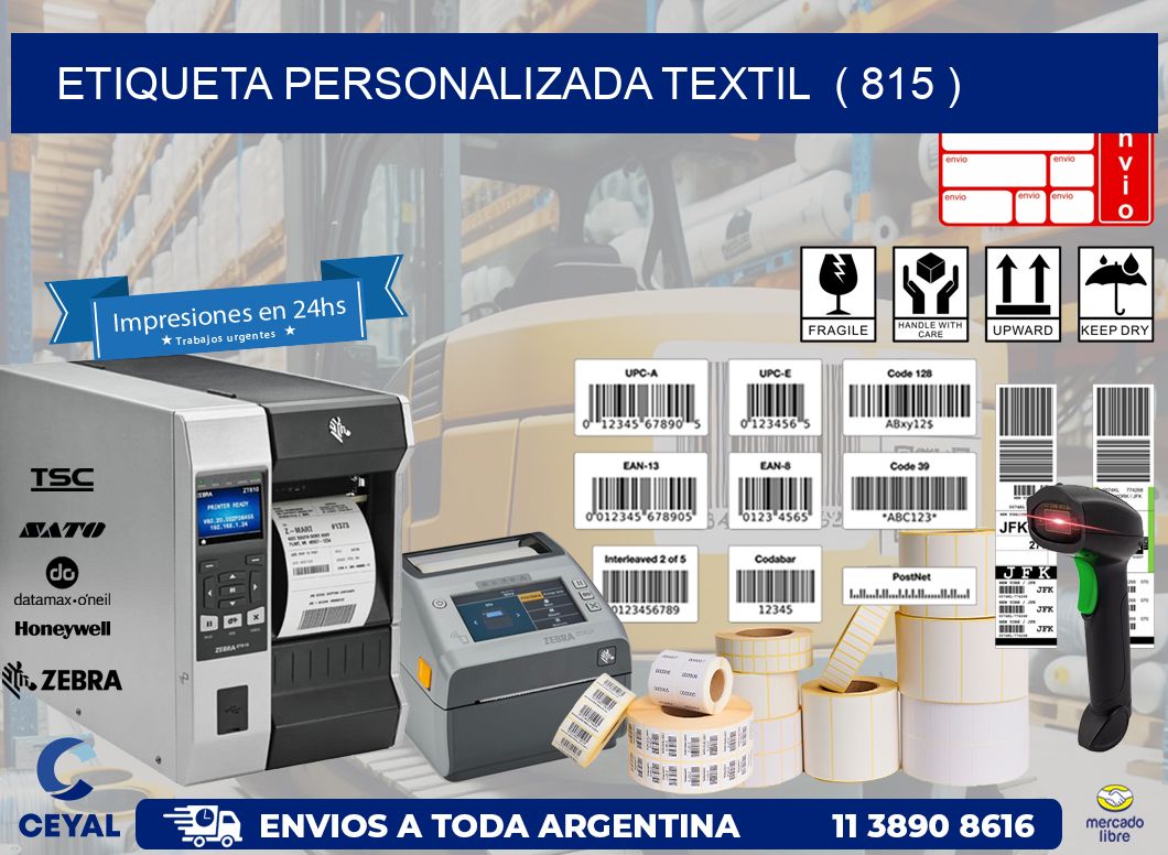 ETIQUETA PERSONALIZADA TEXTIL  ( 815 )