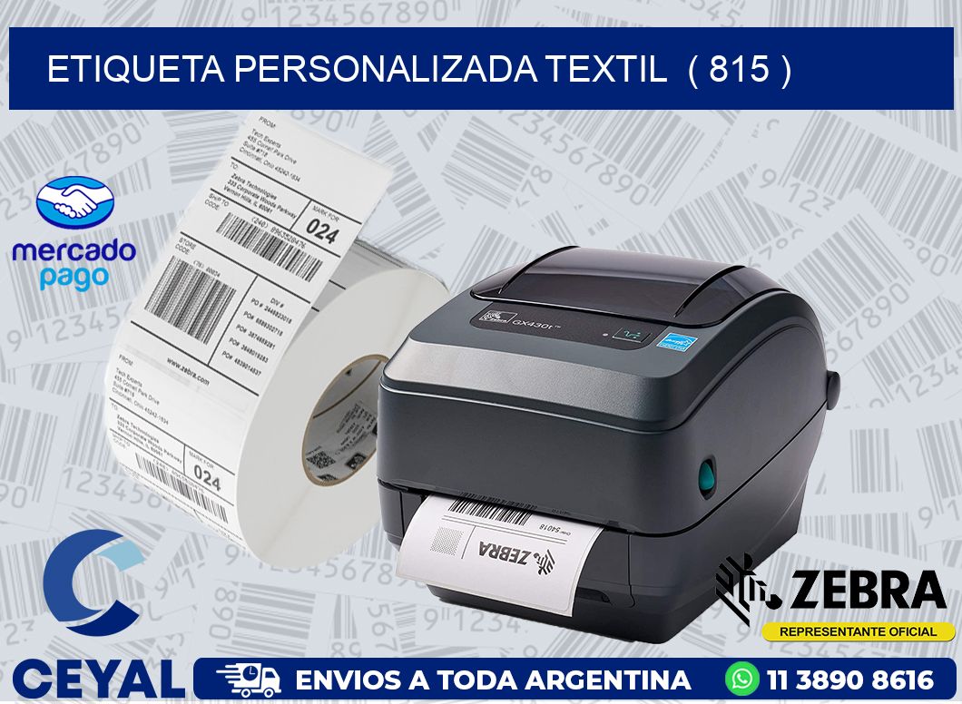 ETIQUETA PERSONALIZADA TEXTIL  ( 815 )