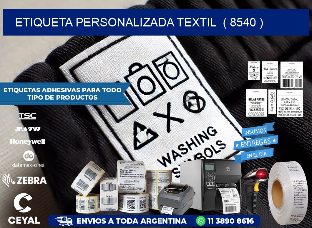 ETIQUETA PERSONALIZADA TEXTIL  ( 8540 )