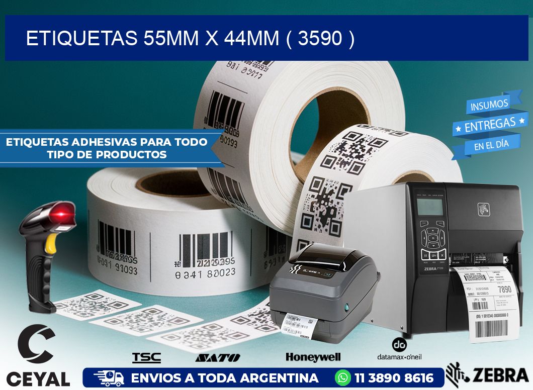 ETIQUETAS 55MM X 44MM ( 3590 )