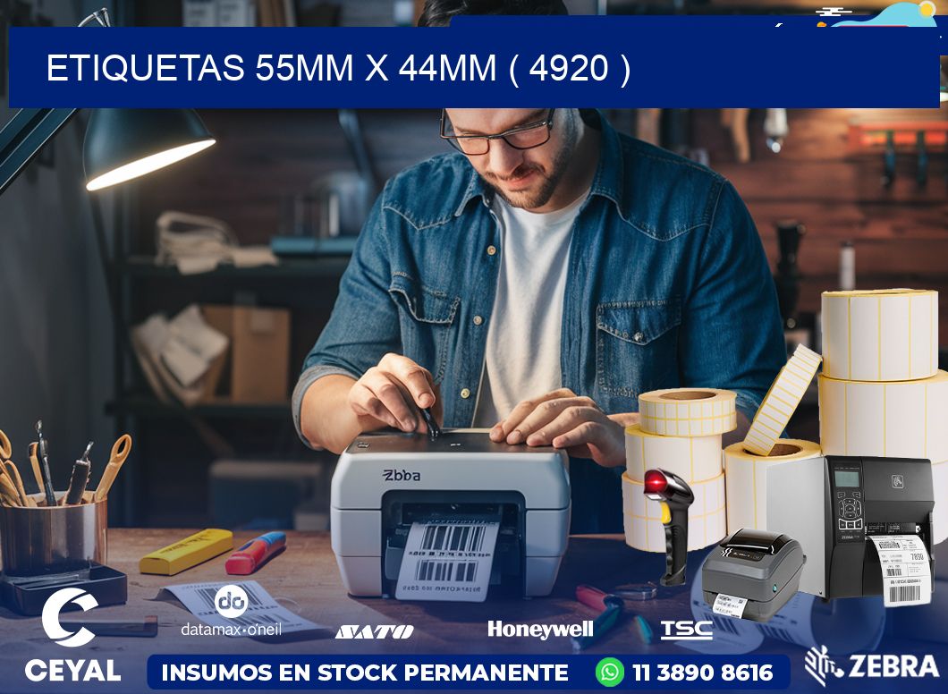 ETIQUETAS 55MM X 44MM ( 4920 )