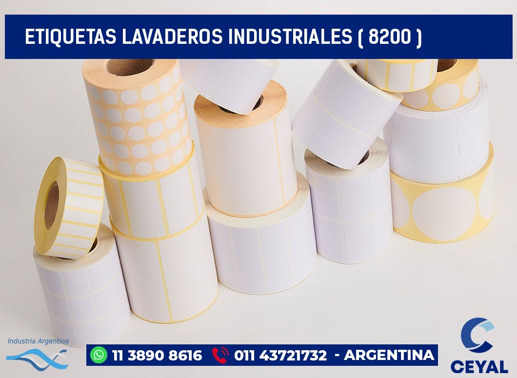 ETIQUETAS LAVADEROS INDUSTRIALES ( 8200 )