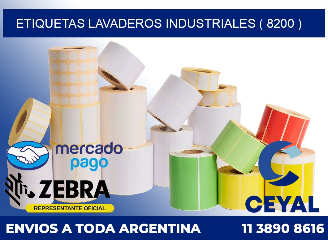 ETIQUETAS LAVADEROS INDUSTRIALES ( 8200 )