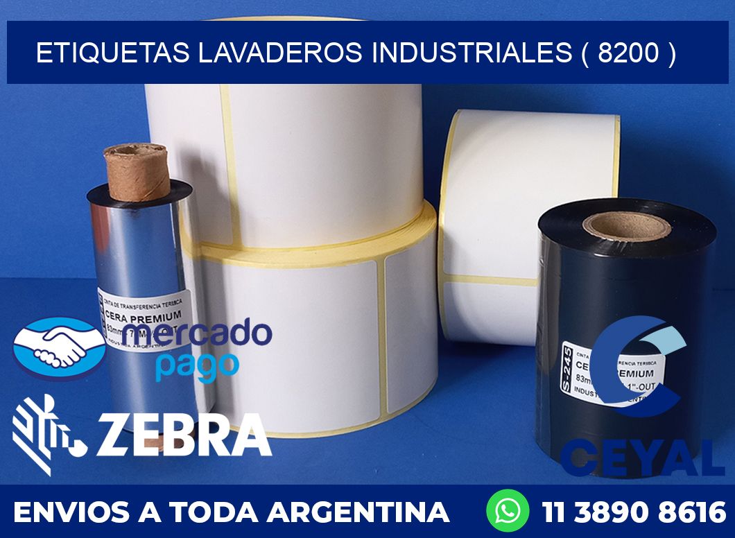 ETIQUETAS LAVADEROS INDUSTRIALES ( 8200 )