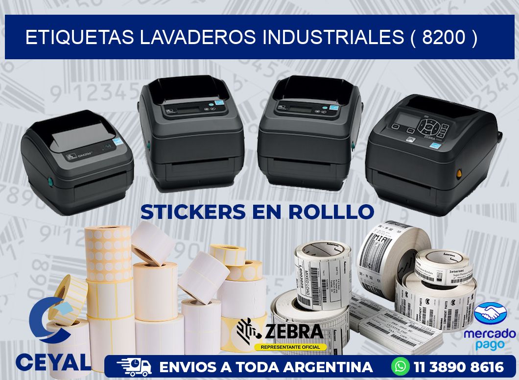 ETIQUETAS LAVADEROS INDUSTRIALES ( 8200 )