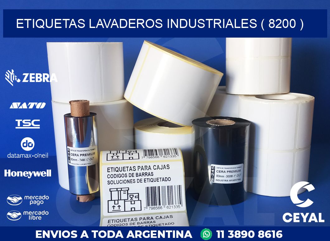 ETIQUETAS LAVADEROS INDUSTRIALES ( 8200 )