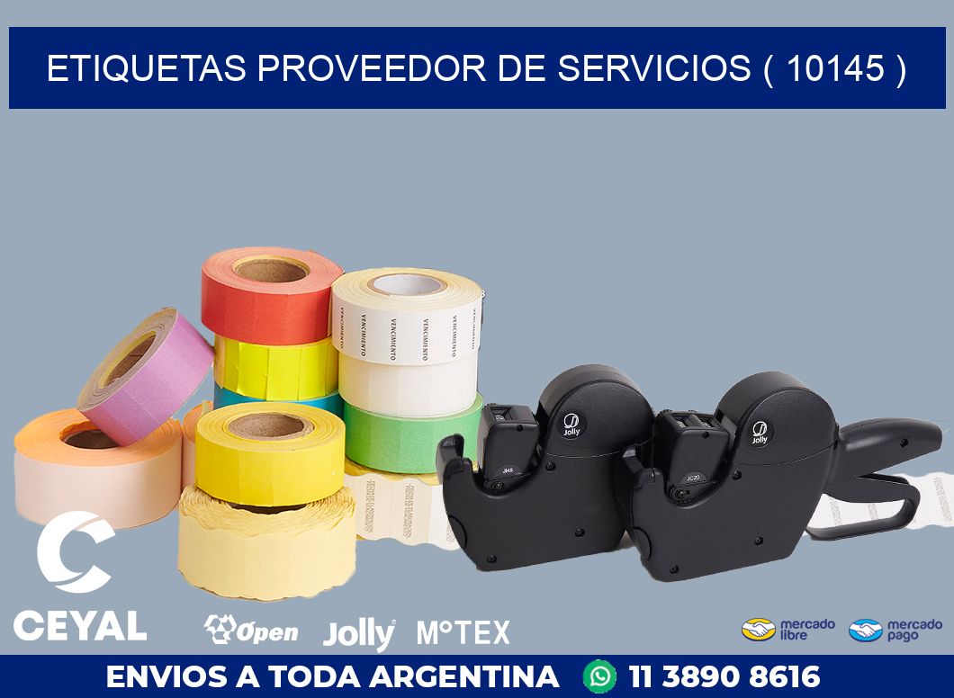 ETIQUETAS PROVEEDOR DE SERVICIOS ( 10145 )