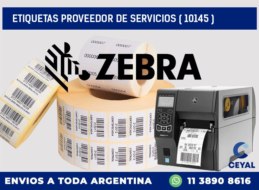 ETIQUETAS PROVEEDOR DE SERVICIOS ( 10145 )