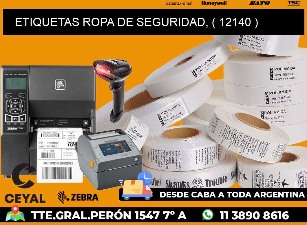 ETIQUETAS ROPA DE SEGURIDAD, ( 12140 )