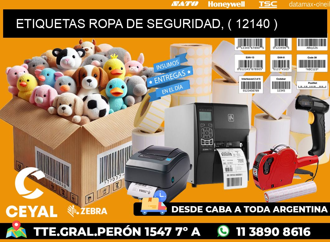 ETIQUETAS ROPA DE SEGURIDAD, ( 12140 )