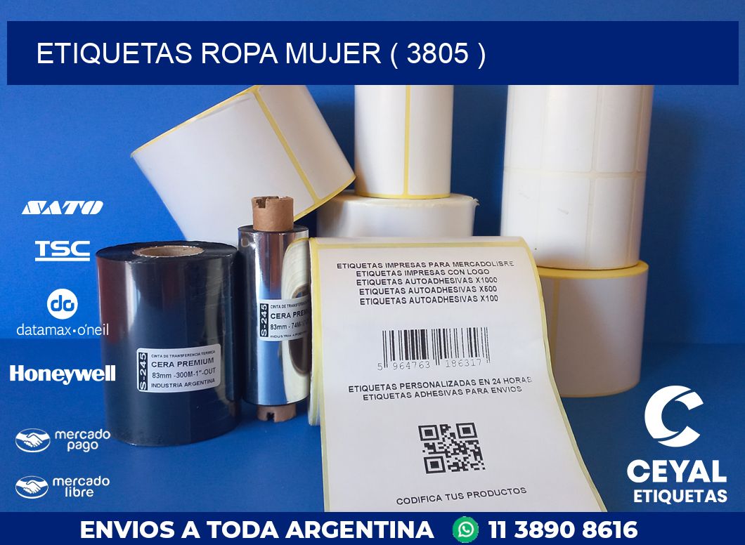 ETIQUETAS ROPA MUJER ( 3805 )