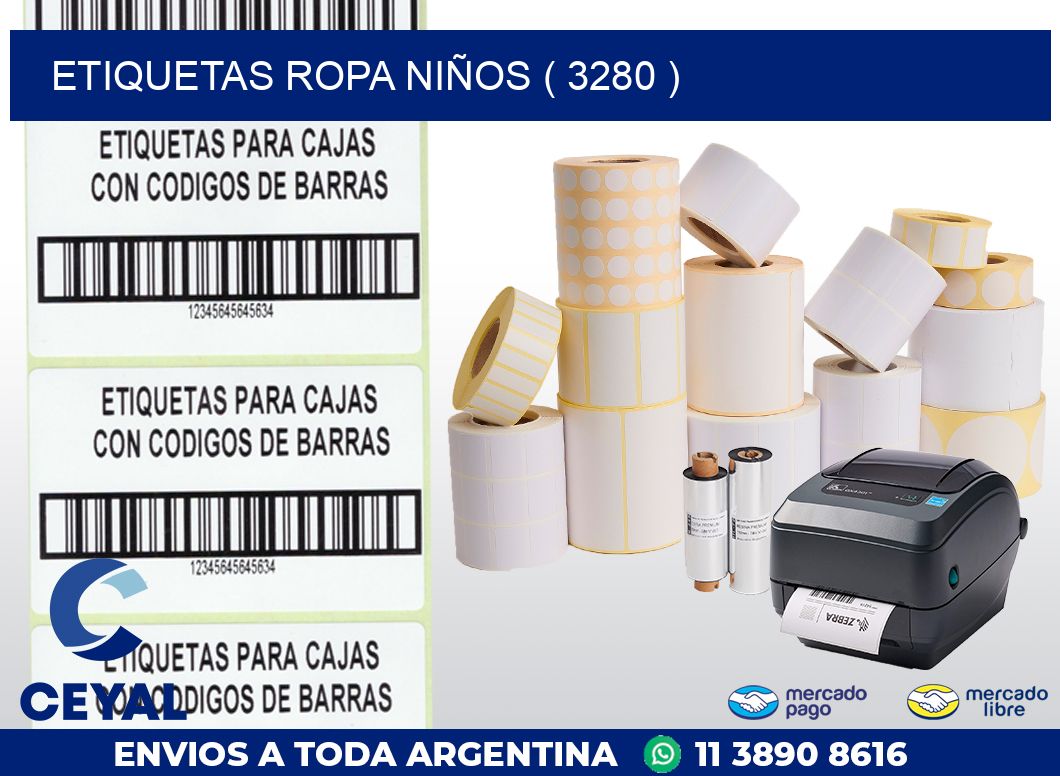 ETIQUETAS ROPA NIÑOS ( 3280 )