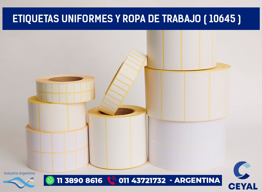 ETIQUETAS UNIFORMES Y ROPA DE TRABAJO ( 10645 )