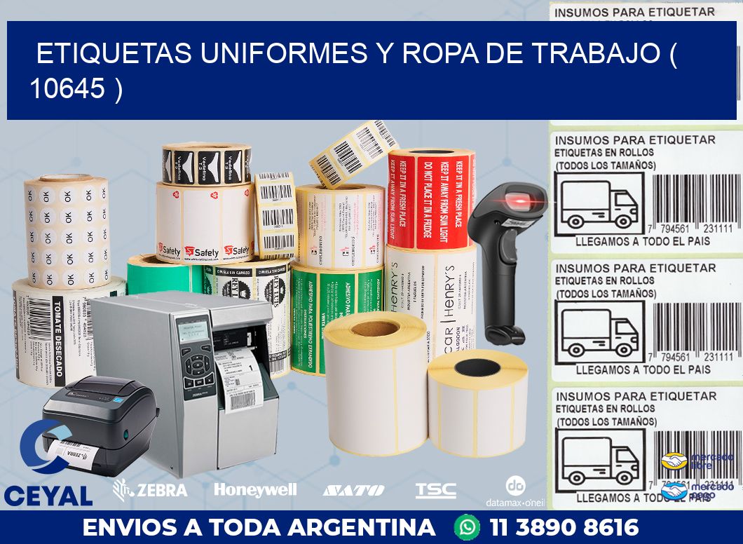 ETIQUETAS UNIFORMES Y ROPA DE TRABAJO ( 10645 )