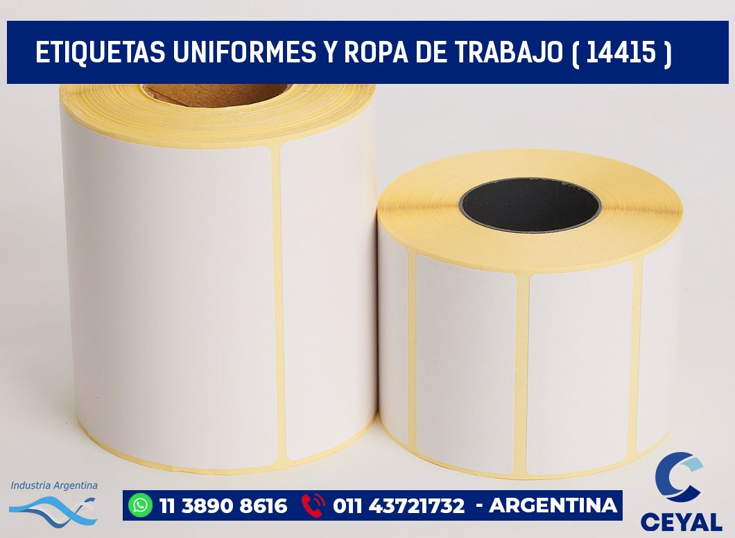 ETIQUETAS UNIFORMES Y ROPA DE TRABAJO ( 14415 )