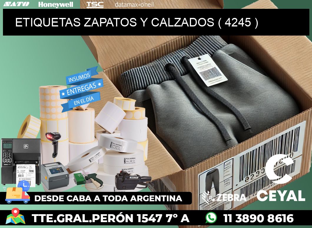 ETIQUETAS ZAPATOS Y CALZADOS ( 4245 )