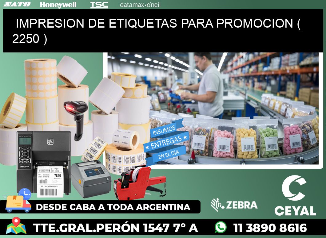 IMPRESION DE ETIQUETAS PARA PROMOCION ( 2250 )