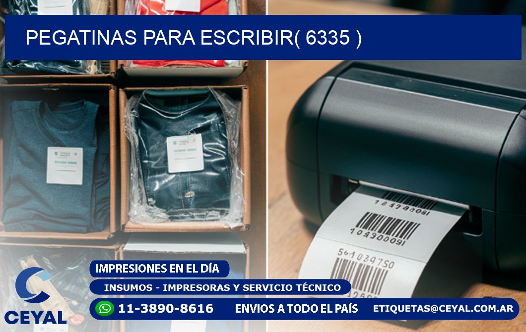 PEGATINAS PARA ESCRIBIR( 6335 )