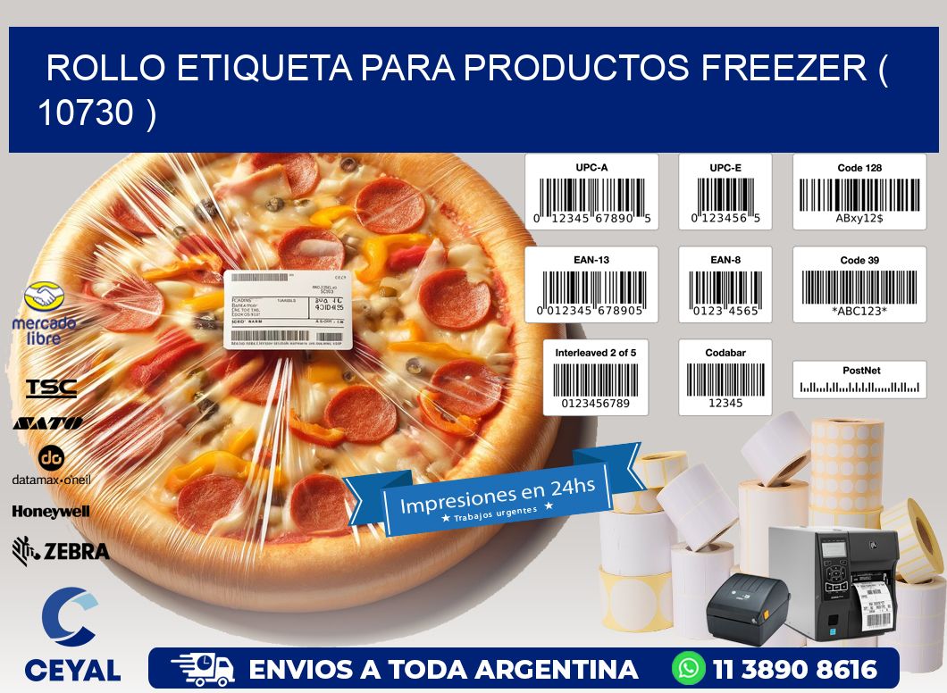 ROLLO ETIQUETA PARA PRODUCTOS FREEZER ( 10730 )