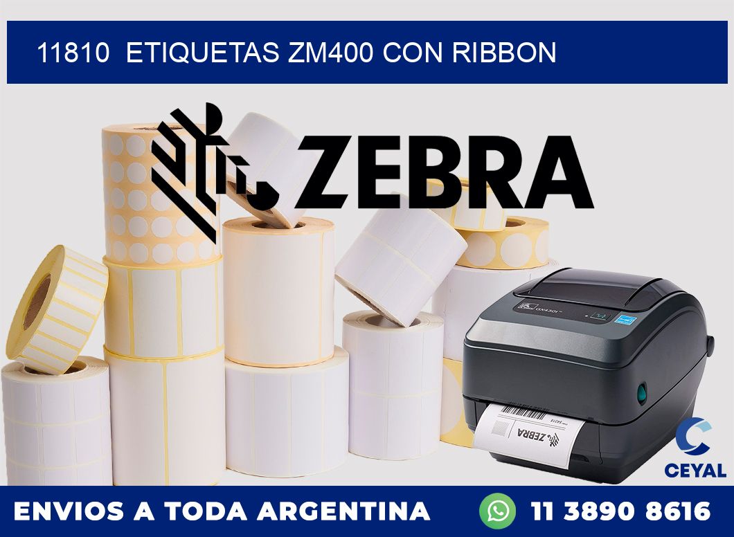 11810  ETIQUETAS ZM400 CON RIBBON