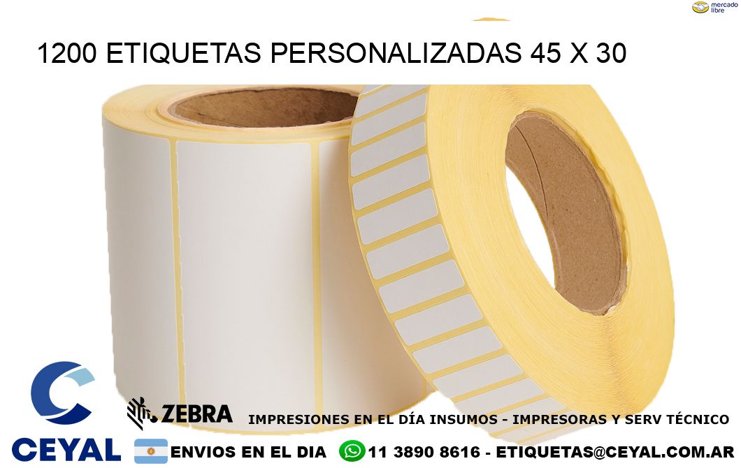 1200 ETIQUETAS PERSONALIZADAS 45 x 30