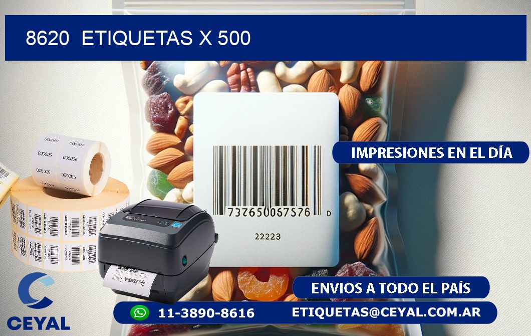 8620  ETIQUETAS X 500