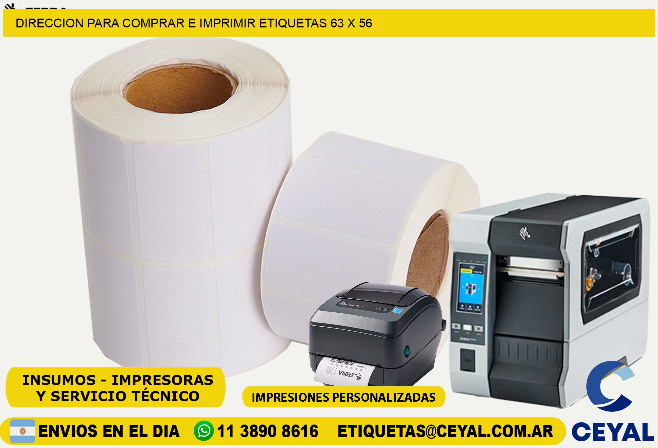 DIRECCION PARA COMPRAR E IMPRIMIR ETIQUETAS 63 x 56