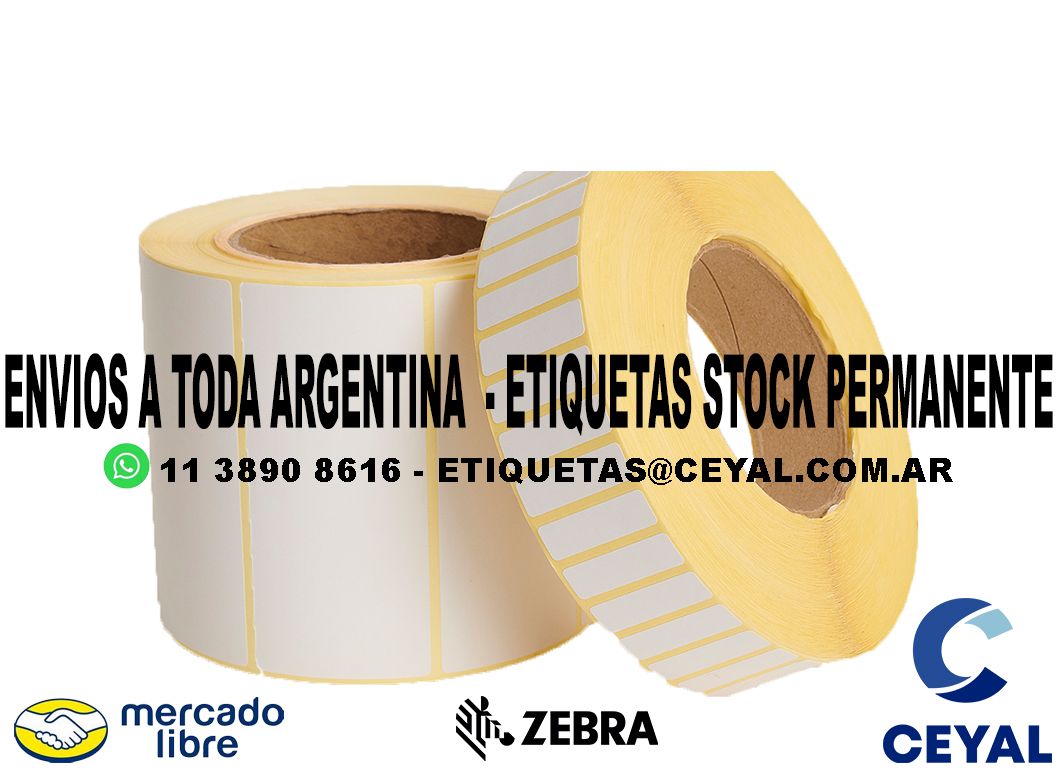 41 ETIQUETAS PAPEL TERMICO 63 x 99 X7500 UNIDADES