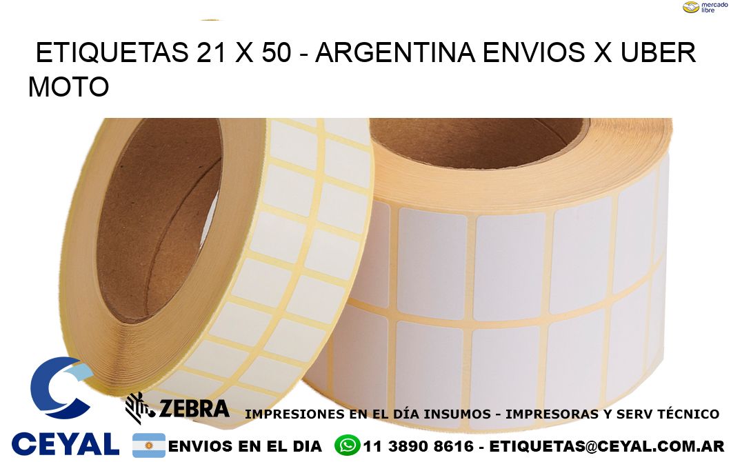 ETIQUETAS 21 x 50 – ARGENTINA ENVIOS X UBER MOTO