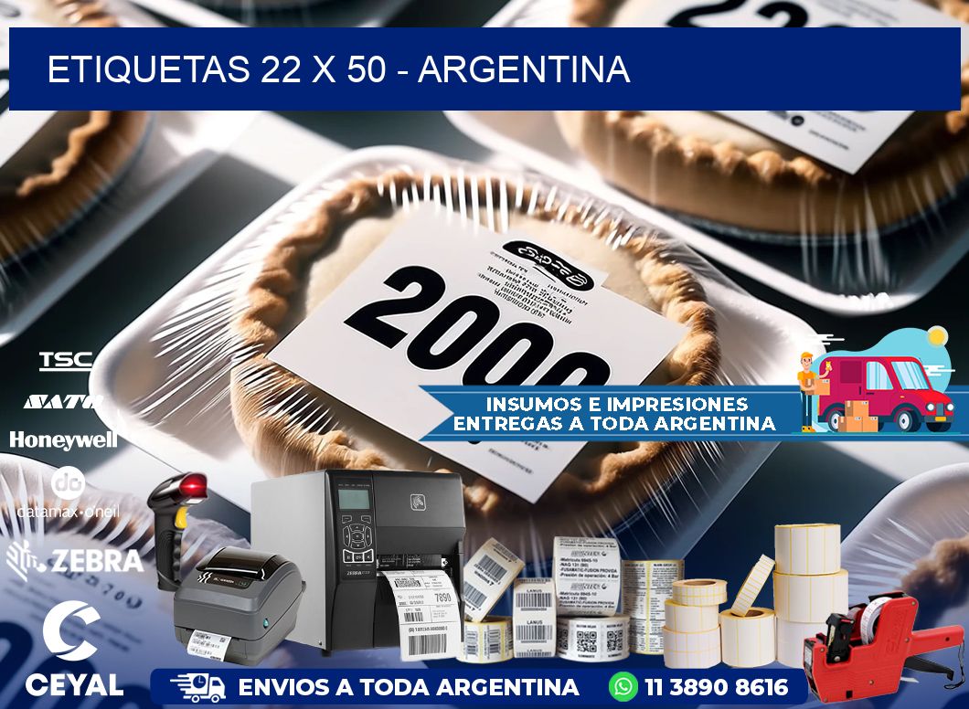 ETIQUETAS 22 x 50 - ARGENTINA