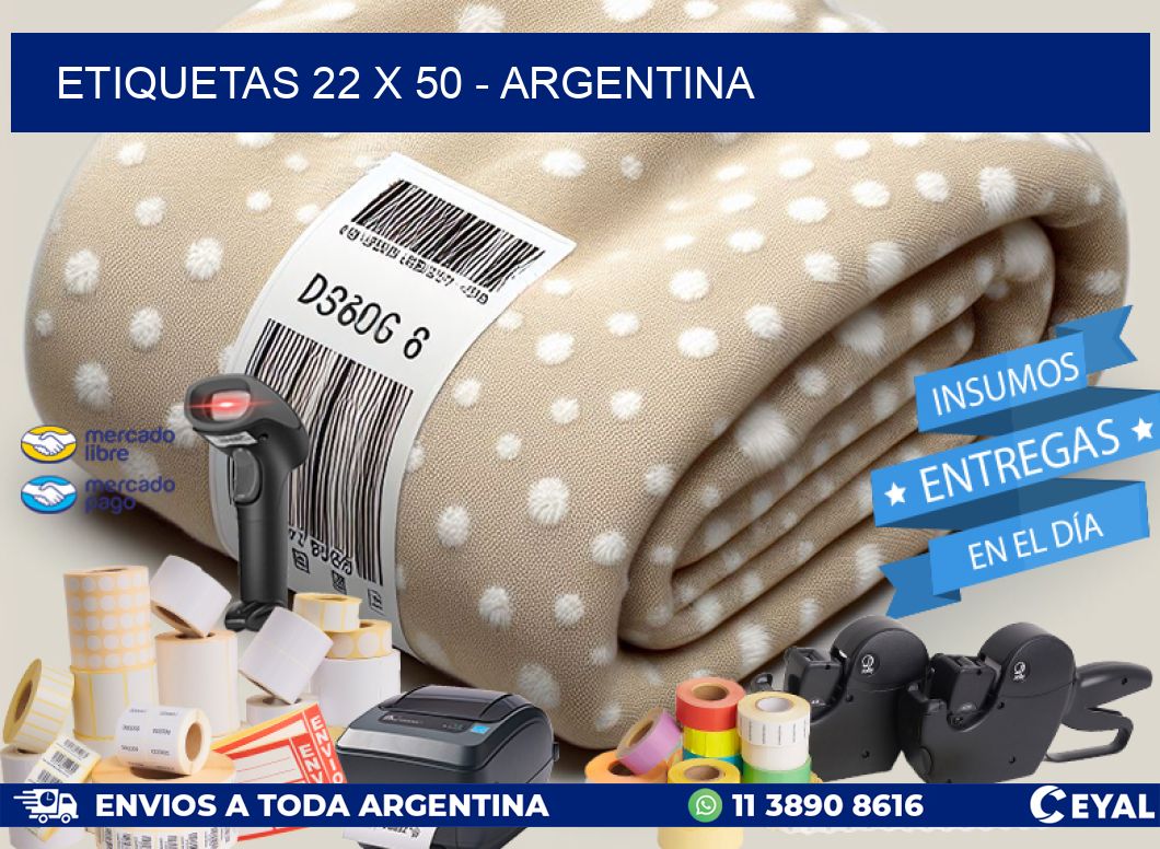 ETIQUETAS 22 x 50 - ARGENTINA