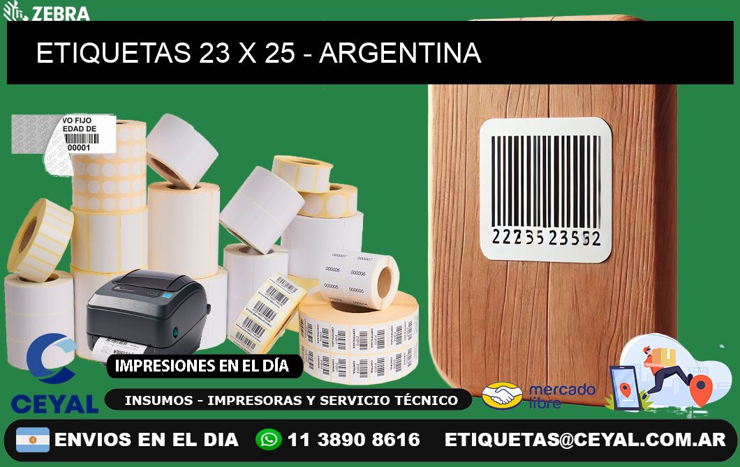 ETIQUETAS 23 x 25 - ARGENTINA