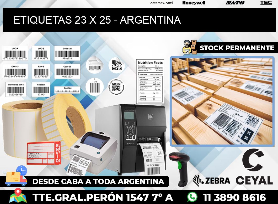 ETIQUETAS 23 x 25 – ARGENTINA