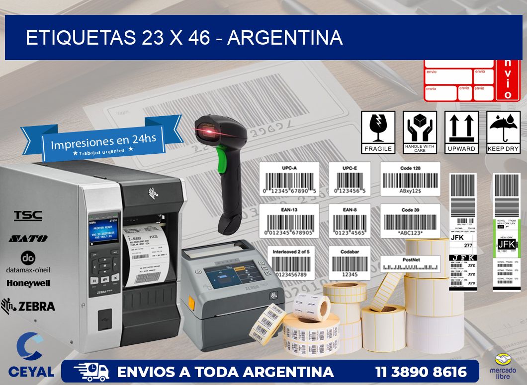 ETIQUETAS 23 x 46 - ARGENTINA