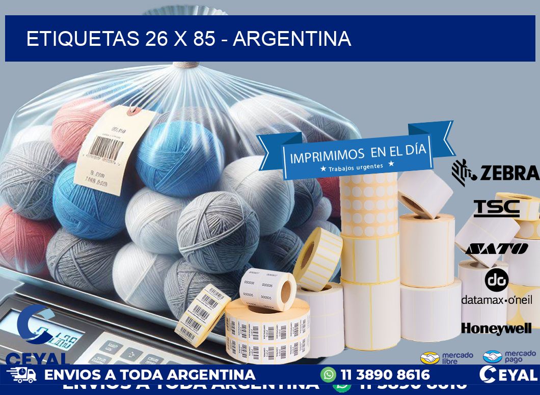 ETIQUETAS 26 x 85 - ARGENTINA