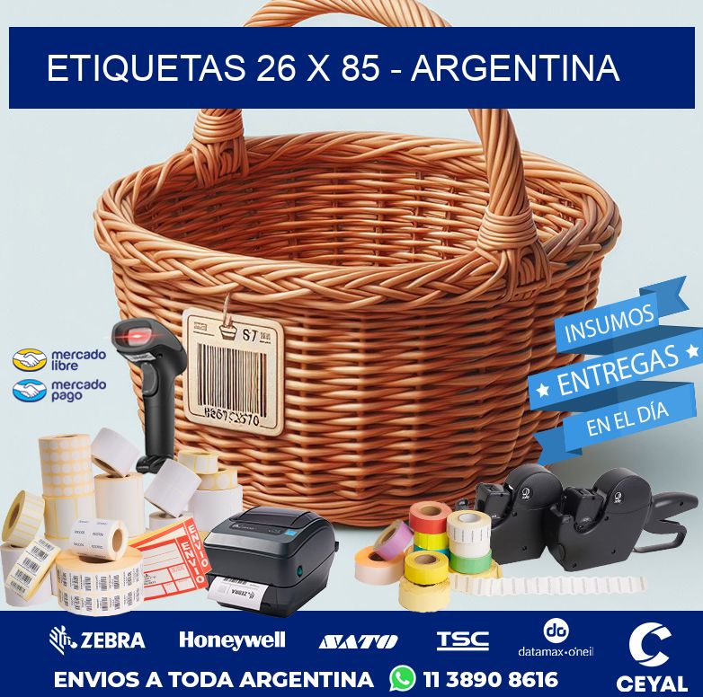 ETIQUETAS 26 x 85 - ARGENTINA