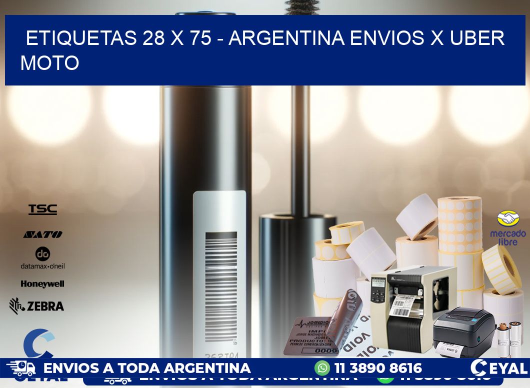 ETIQUETAS 28 x 75 – ARGENTINA ENVIOS X UBER MOTO